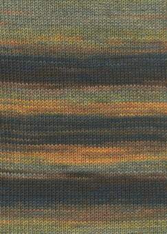 Milton von Lang Yarns 0034 JEANS/BRAUN/ORANGE