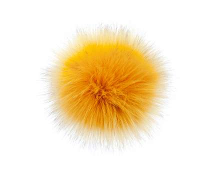 Kunstfellbommel Fox Yellow